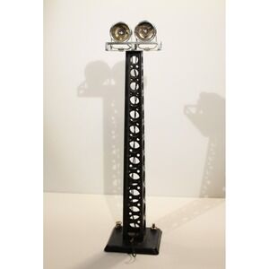 Vintage Marx O Gauge Railroad Dual Flood Light Tower Works No Box (K)